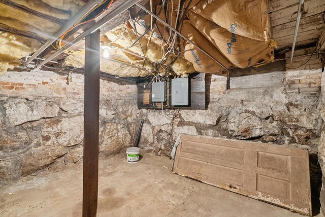 47 Beal St, Norway, ME 04268 - unfinished basement with electric panel
