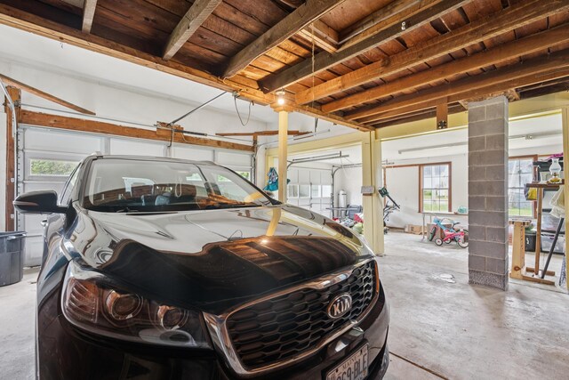 47 Beal St, Norway, ME 04268 - garage with wooden ceiling