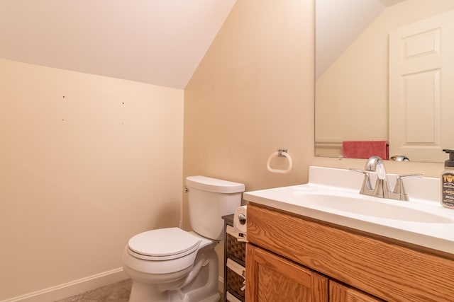 44 Cortland Cir Unit 44, Bangor, ME 04401 - half bath featuring lofted ceiling and vanity