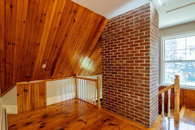 15 Feylers Corner Rd, Waldoboro, ME 04572 - spare room with plenty of natural light, wood-type flooring, and wood walls