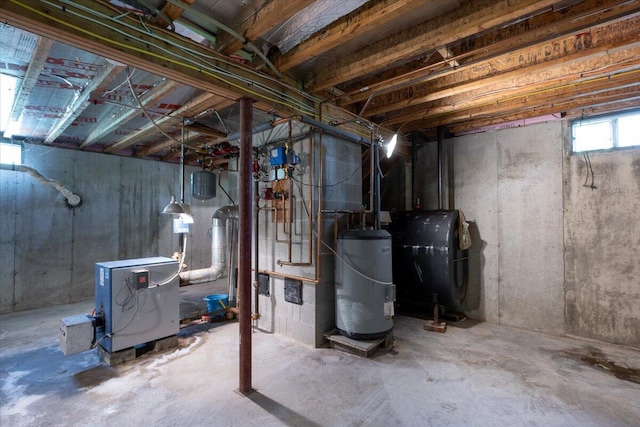 15 Feylers Corner Rd, Waldoboro, ME 04572 - below grade area with heating fuel, electric water heater, and a heating unit