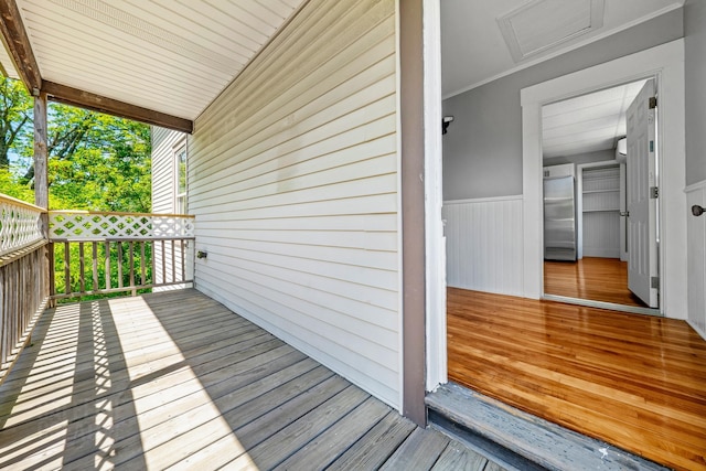 181 Webster St, Lewiston, ME 04240 - view of wooden terrace
