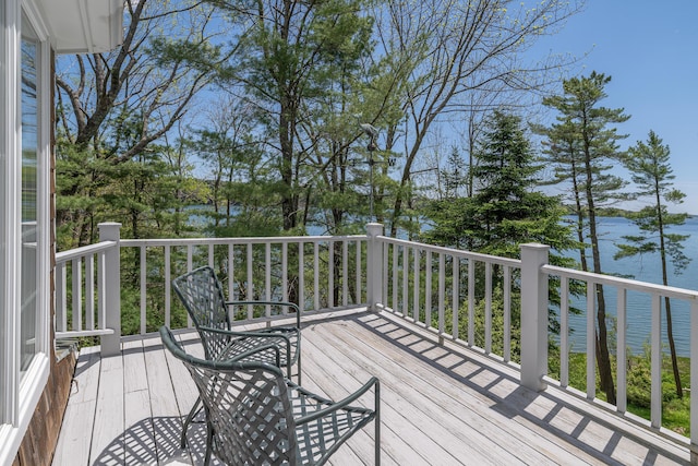 4 Roland Kimball Rd Unit 2, Freeport, ME 04032 - wooden deck featuring a water view