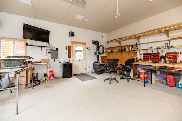 15 Doe Cir, Bingham, ME 04920 - garage with a workshop area