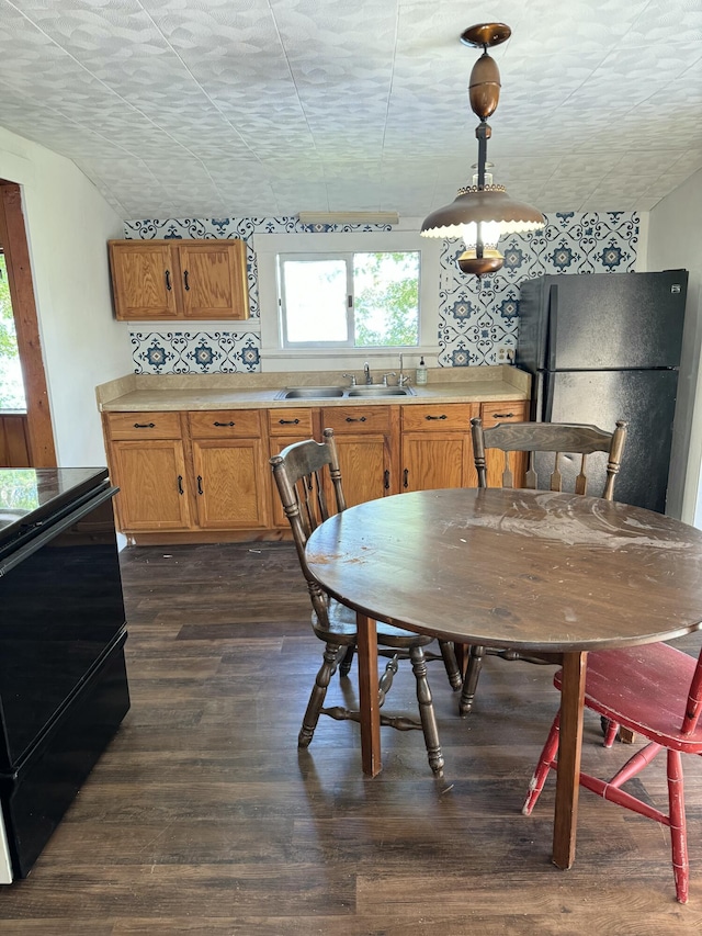 46 Arrowsic Rd, Arrowsic, ME 04530 - dining area featuring dark wood-type flooring