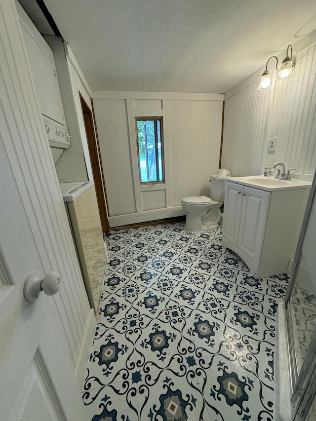 46 Arrowsic Rd, Arrowsic, ME 04530 - bathroom featuring toilet, tile patterned flooring, and vanity