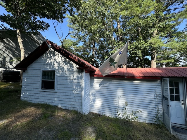 46 Arrowsic Rd, Arrowsic, ME 04530 - view of side of home featuring metal roof