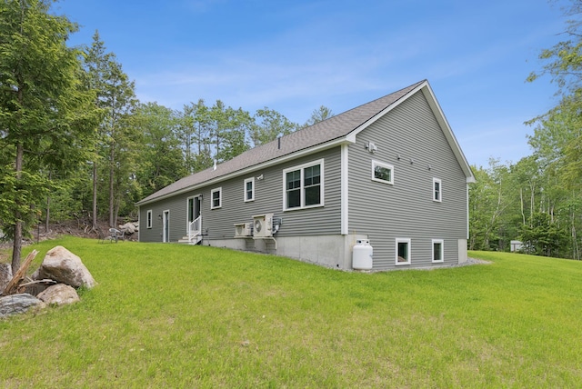 LOT10 Foye Rd, Wiscasset, ME 04578 - back of house featuring a yard, entry steps, and a shingled roof