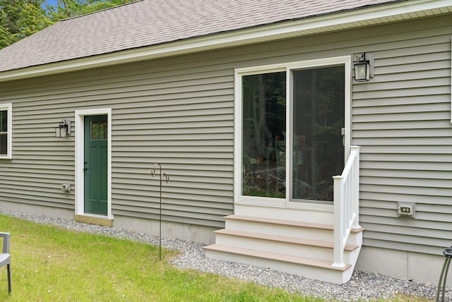 LOT10 Foye Rd, Wiscasset, ME 04578 - view of exterior entry with a shingled roof