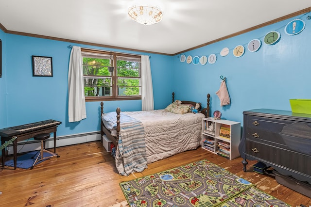 153 Shaker Rd, Gray, ME 04039 - bedroom with ornamental molding, hardwood / wood-style flooring, and baseboards