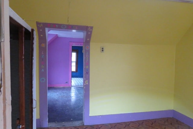 26 Walter St, Bangor, ME 04401 - empty room with lofted ceiling and baseboards