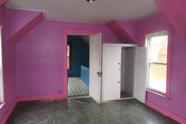 26 Walter St, Bangor, ME 04401 - additional living space with tile patterned floors and lofted ceiling