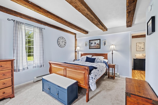179 Alfred Rd, Kennebunk, ME 04043 - bedroom with beam ceiling and baseboard heating