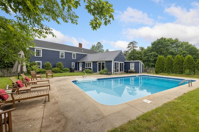 179 Alfred Rd, Kennebunk, ME 04043 - view of swimming pool with a patio area and an outbuilding