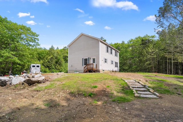 20 Huntington Ln, Berwick, ME 03901 - rear view of house with a forest view