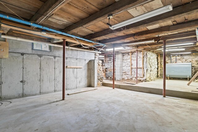 74 Main St, Cornish, ME 04020 - unfinished basement featuring heating fuel