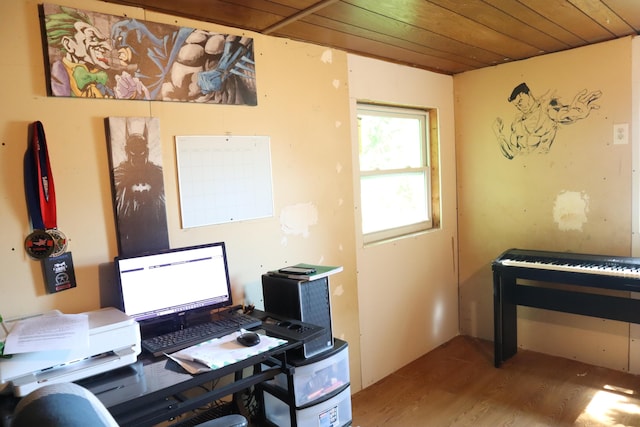 1 Chadwick St, Winslow, ME 04901 - office featuring wood finished floors and wood ceiling