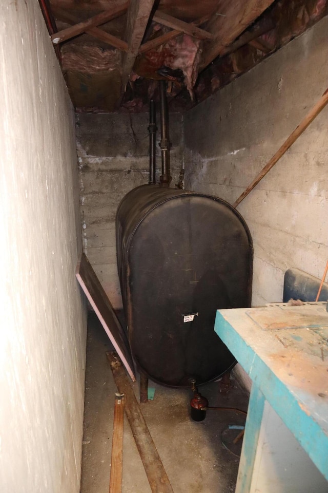 1 Chadwick St, Winslow, ME 04901 - utility room featuring oil tank