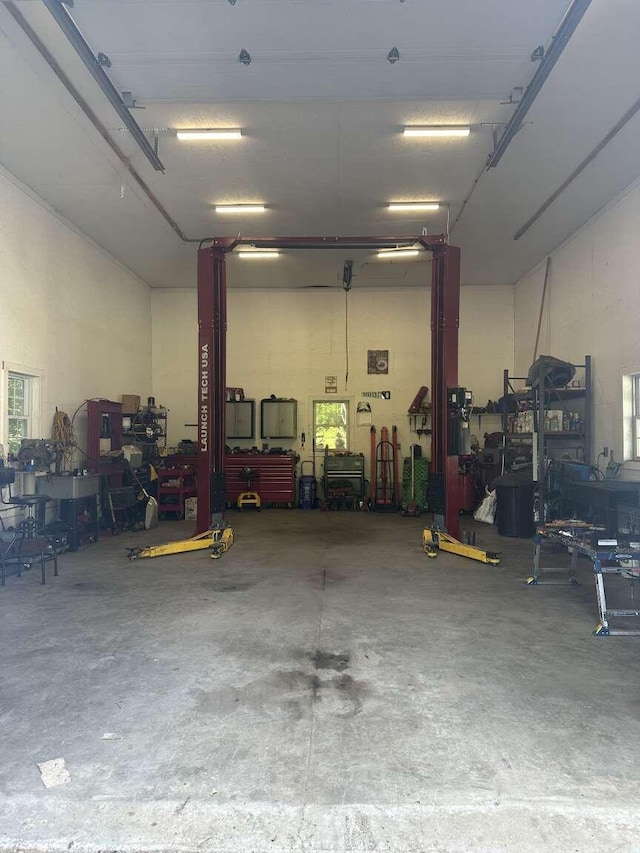 1505 Foxes Ridge Rd, Acton, ME 04001 - garage with a workshop area