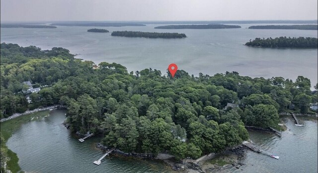 386 Lower Flying Point Rd, Freeport, ME 04032 - aerial view of property and surrounding area with a large body of water