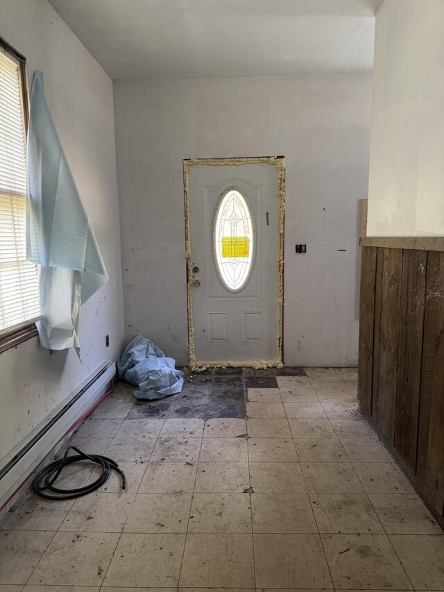 424 Maplecrest Rd, Parsonsfield, ME 04047 - entrance foyer featuring a baseboard heating unit