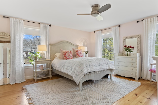 59 Meadow Ln, Ogunquit, ME 03907 - bedroom with wood-type flooring and ceiling fan