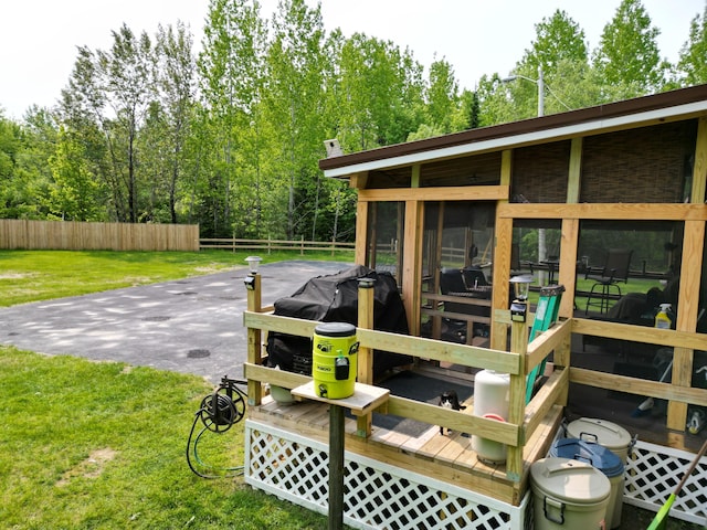 140 Station Rd, Lincoln, ME 04457 - deck featuring asphalt driveway