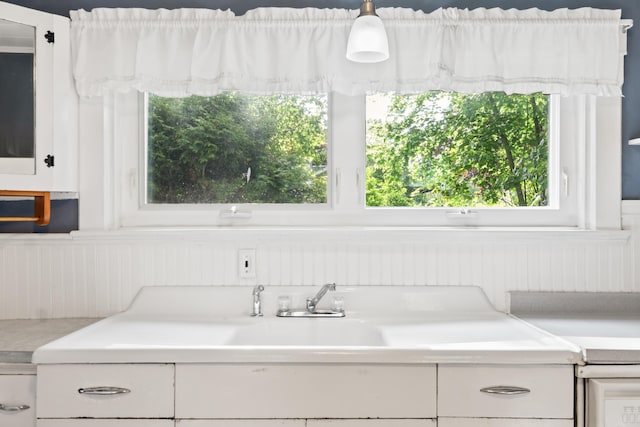 11 Center St, Richmond, ME 04357 - kitchen with white cabinets and light countertops
