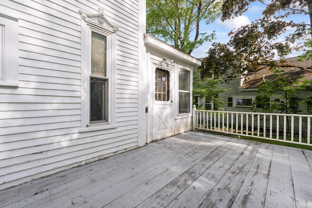11 Center St, Richmond, ME 04357 - view of wooden deck