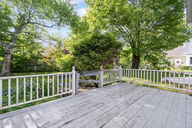 11 Center St, Richmond, ME 04357 - view of wooden deck