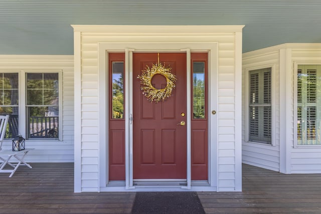 10 Clam Cove Dr, Rockport, ME 04856 - doorway to property with a porch
