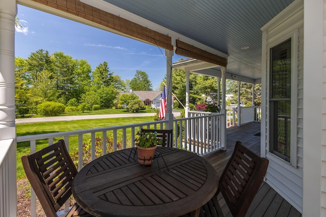 10 Clam Cove Dr, Rockport, ME 04856 - porch featuring a lawn