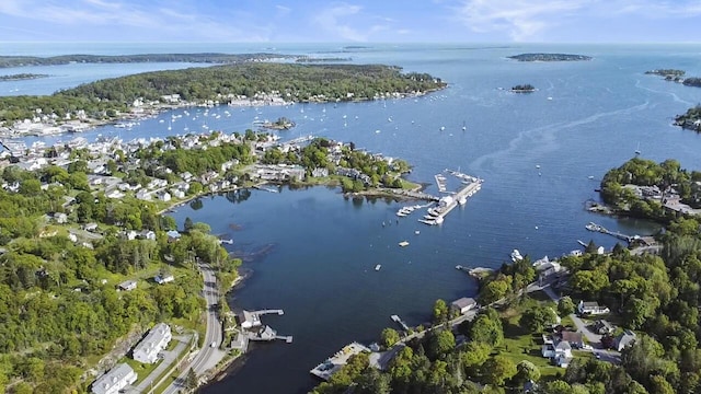 23 Western Ave, Boothbay Harbor, ME 04538 - aerial overview of property's location featuring a large body of water