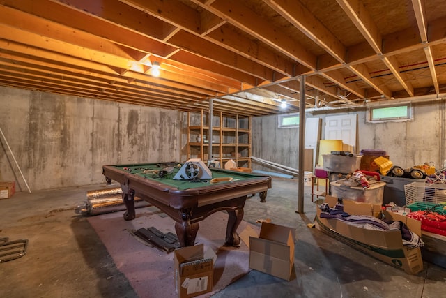 14 Carter Ln, Brewer, ME 04412 - below grade area with pool table