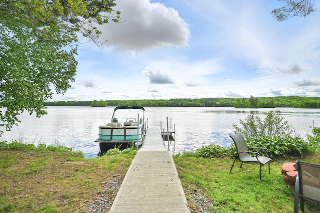 33-34 Gerber Ln, Monmouth, ME 04259 - dock featuring a water view