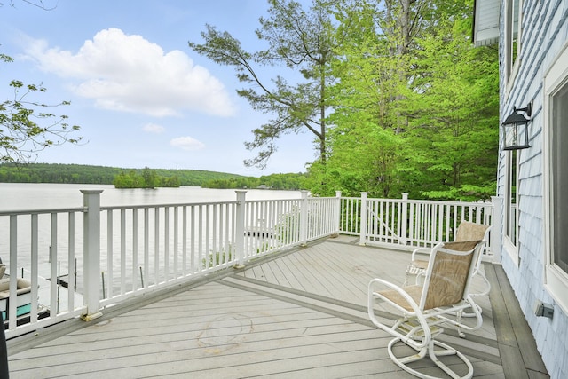 33-34 Gerber Ln, Monmouth, ME 04259 - deck with a water view