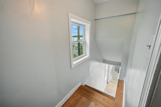 33-34 Gerber Ln, Monmouth, ME 04259 - hall with baseboards and wood finished floors