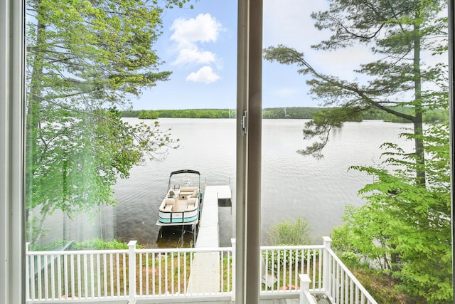 33-34 Gerber Ln, Monmouth, ME 04259 - water view with a dock