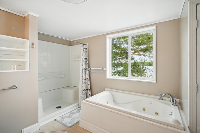 33-34 Gerber Ln, Monmouth, ME 04259 - bathroom with a whirlpool tub and a stall shower