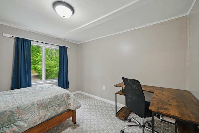 33-34 Gerber Ln, Monmouth, ME 04259 - carpeted bedroom featuring baseboards and an office area