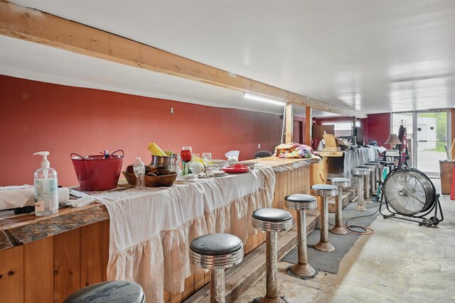 23 Main St, Athens, ME 04912 - indoor wet bar with concrete flooring