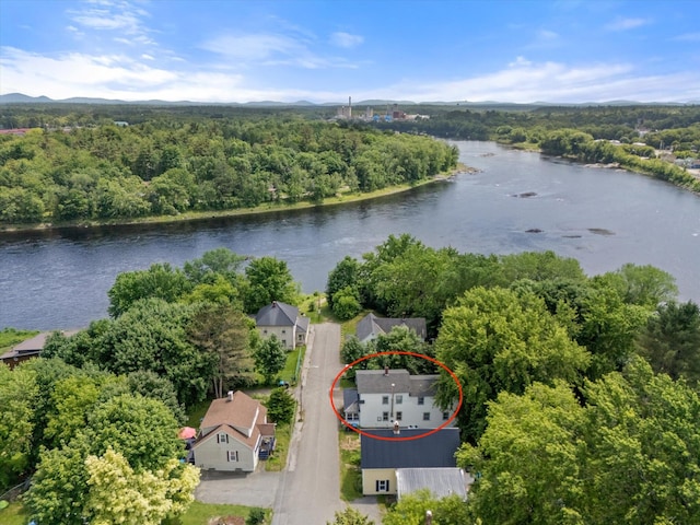 133 Front St, Old Town, ME 04468 - bird's eye view of a nearby body of water and a heavily wooded area