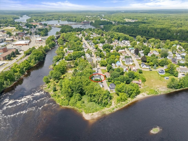 133 Front St, Old Town, ME 04468 - aerial view of property and surrounding area with a large body of water