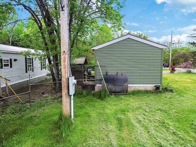 55 Cindy Blodgett Dr, Clinton, ME 04927 - view of yard featuring oil tank