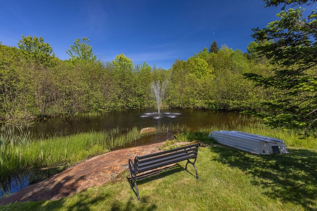 321 Beech Hill Rd, Northport, ME 04849 - view of community with a water view, a forest view, and a lawn