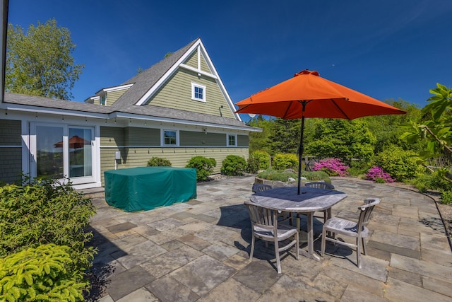 321 Beech Hill Rd, Northport, ME 04849 - view of patio / terrace featuring outdoor dining area