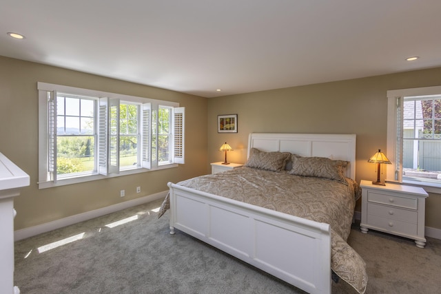 321 Beech Hill Rd, Northport, ME 04849 - carpeted bedroom featuring baseboards and recessed lighting