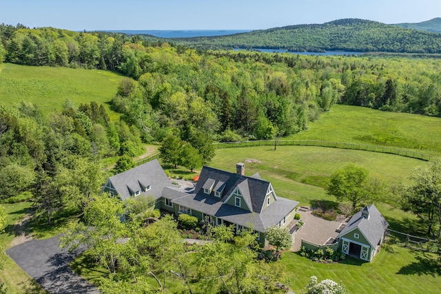 321 Beech Hill Rd, Northport, ME 04849 - view from above of property featuring a forest and a nearby body of water