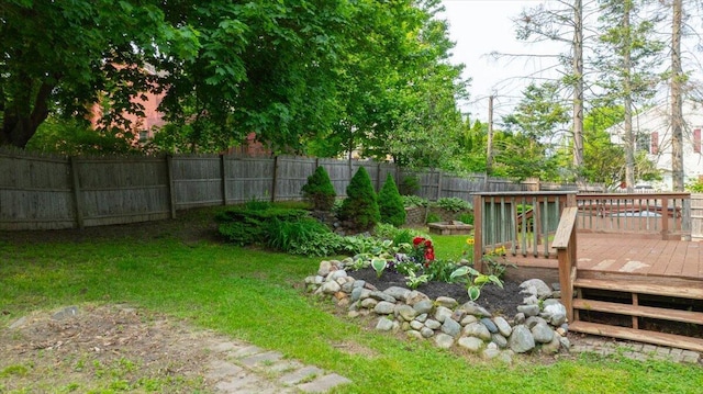 46 Jeffrey St, Lewiston, ME 04240 - view of yard featuring a deck