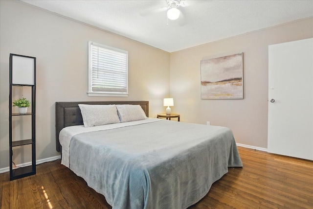 46 Jeffrey St, Lewiston, ME 04240 - bedroom with wood finished floors, baseboards, and ceiling fan